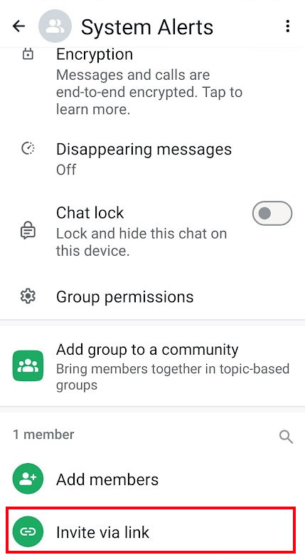 Get group link