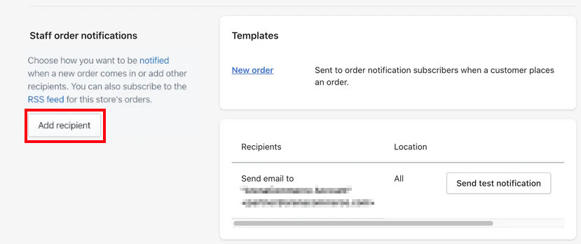 Configure staff notifications