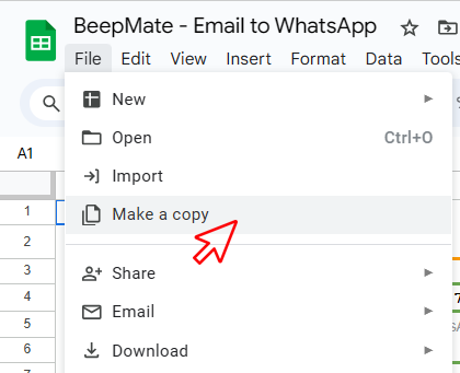 Make a copy of the Google Sheet