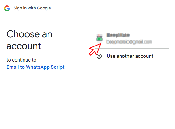 Choose your Gmail account
